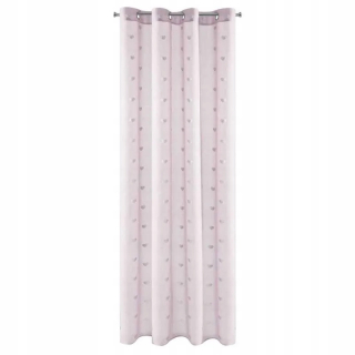 Detské záclony - Opona Benay 140x250 Pink/Silver Eurofirany