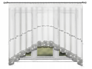Detské záclony - Opona kubické 300x50cm klasické biele diamanty