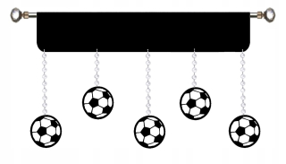 Detské záclony - Závesný panel futbalový chlapec mládež 150 ° C
