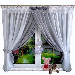 Detské záclony - Mg opona Kubuś Pú 180x160 Ready Tape żak