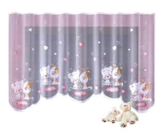 Detské záclony - Detský opon najlepšími priateľmi Cat Dog 300x150