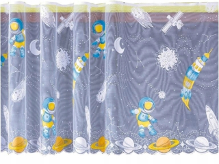 Detské záclony - Panel modrej záclonovej sadzby s lukom až 100 cm