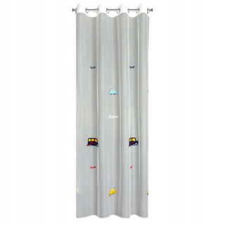 Detské záclony - Vidaxl Blackout Curtain s háčikmi, antracit