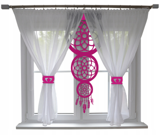 Detské záclony - Opona moderný snov Catcher Pink 400x145