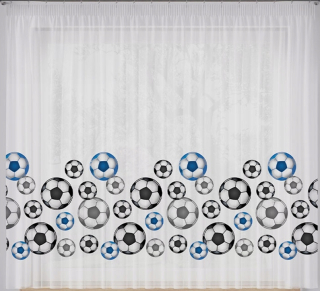 Detské záclony - „Futbalové lopty“ záclony 300x150
