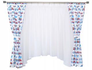 Detské záclony - Cerain curtain Car City pripravené pre chlapca