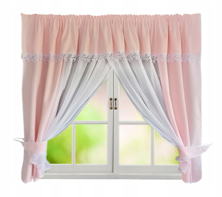 Detské záclony - Milena Curtain Powdery Pink 300/150 Výrobca