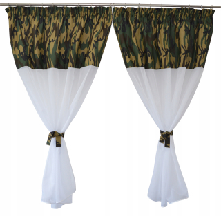 Detské záclony - Detská opona Militaria Moro 400x160 Ziem