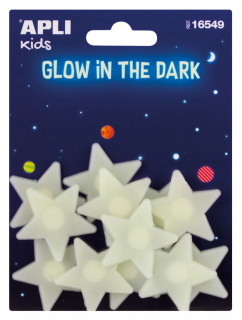 Samolepky do detskej izby - Fluorescenčné nálepky Apli Kids malé hviezdy