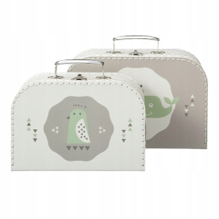 Detský kufor - Fresco Suitcase 2 ks. Veľryba šedá