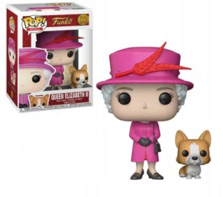 Postavička - Funko Pop Queen Elizabeth II 01 # corgi
