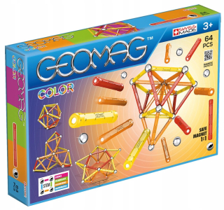 Stavebnica - Geomag Color 64 diely magnetické hračky