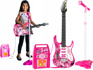 Elektrická gitara AMP mikrofón pre deti