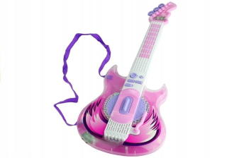 Elektrická gitara okuliare s mikrofónom SET PINK