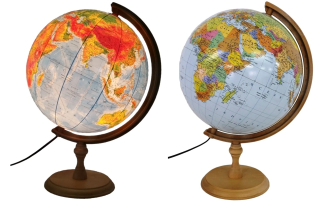 Globe 320 Dvojitá mapa Pol+Fiz Darčeková aplikácia