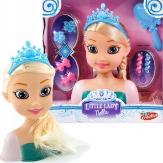 Frozen Elsa - Elza bábika hlava pre styling príslušenstvo
