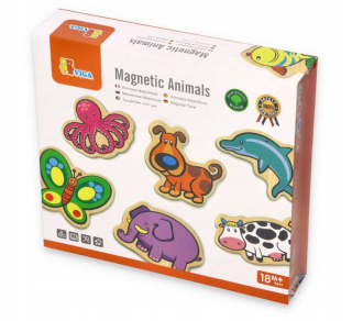 Magnetky - Goki Drevené magnety pre chladničkové zvieratá pes