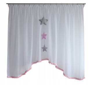 Detské záclony - Ready Curtain Pompoms 300 x 150 cm detských