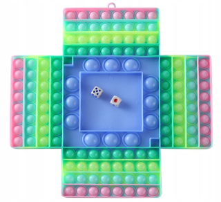 Hra 4 Ľudia Push Bubble Pop To Chessboard + Cubes