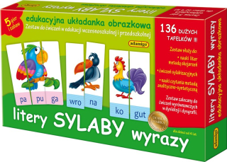 Vzdelávacie herné listy slabiky. Výrazy čítania vedy