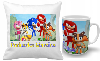 Detský vankúš - Sonónový vankúšový vankúš+hrnček+meno