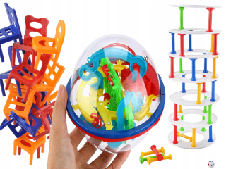 GAME veža stoličky kymácející Jenga BALL 3D 3W1