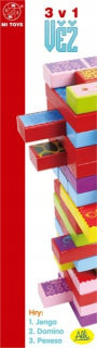Arkáda Jenga TOWER 3v1 ALBI