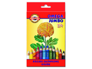 Hrubé ceruzky ceruzky CRAYONS A NOOR OMEGA JUMBO 24PCS