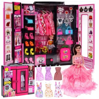 Obliekanie skriňa bábiku zložka príslušenstvo Doll