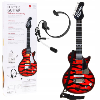 Detská elektrická gitara 6-strunový mikrofón