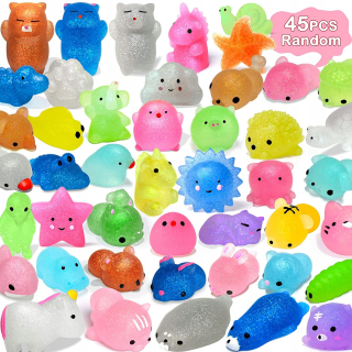 Glitter Squishy Mochi Stres Reliéfna hračka 45ks