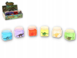 Gluty gluty slime jar + dinosaury 12ks 24 g
