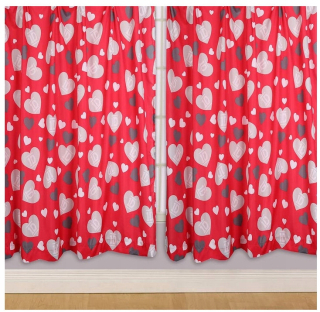 Detské závesy - Pripravené One Direction Curtains Harry Styles Hearts