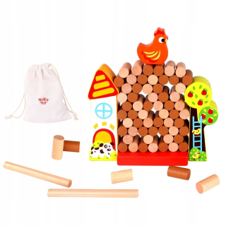 Hra Jenga Padajúce Kura drevených poľnohospodárskych