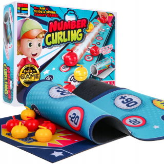 Rodinná arkádová hra curling pre Mata body