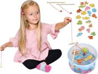 Hra drevených rybárskych Magnet Rod Puzzle