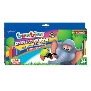 Silné trojuholníkové ceruzky Bambino 24 ks Gold CRAYON