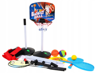 Games 5v1 Badminton Tenis Basketbal Frisbee 2 loptičky