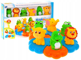 Gumové puzzle pre zvieratá 12 dielov 6m +