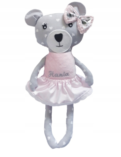 Detský dekoračný vankúš - Ručne vyrábané mazdaté jelene Teddy Bear vyšívacie meno dieťa