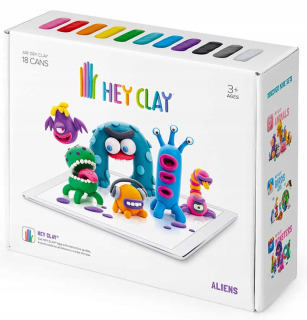 Hej Clay Set Plastic hmotnosť 18 Tubek Tub Alien