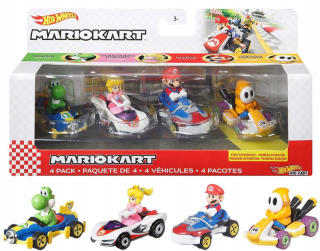 Hot Wheels Car X4 Auto Super Mario Set