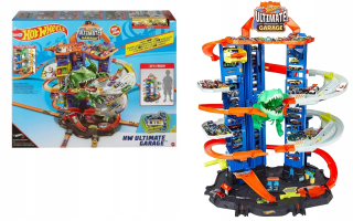 Hot Wheels sada Mega garážach T-Rexa 2 autá