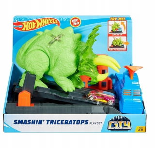Hot Wheels Clash sada s Triceratops GBF97