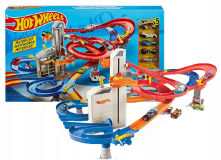 Hot Wheels Tor Kit Slide Výťah + 5 vozňov