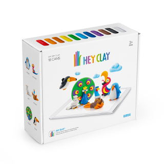 Hey Clay Plastové hmotnosť vtákov TM hračky HCLSE003PCS
