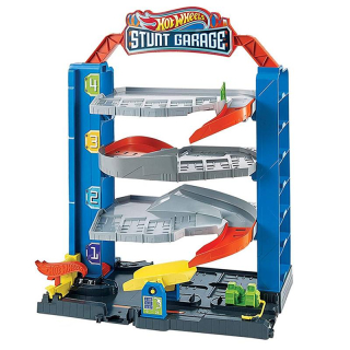 Hot Wheels Garáž Cascader 4 stupňoch + Auto Hw