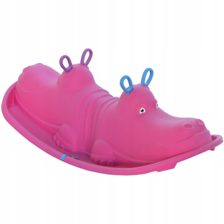 Detská hojdačka Hippo 103.5x45.5x30.5cm pink