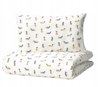 Detský set paplón, vankúš - Ikea Dromslot sada podstielky pre detskú postieľku 110x125