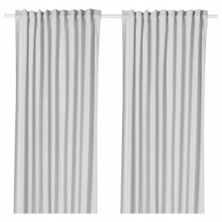 Detské závesy - Ikea Hannalill Curtain 2 ks šedá 145x300 cm